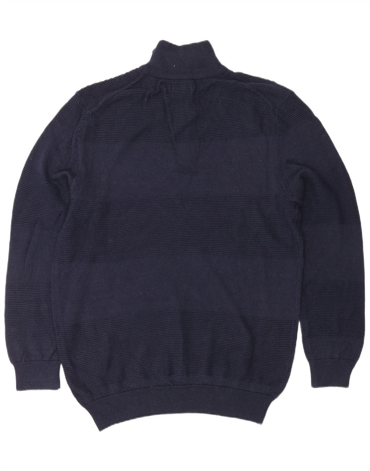 GANT Homme Pull Col Zippé Large Bleu Marine Coton