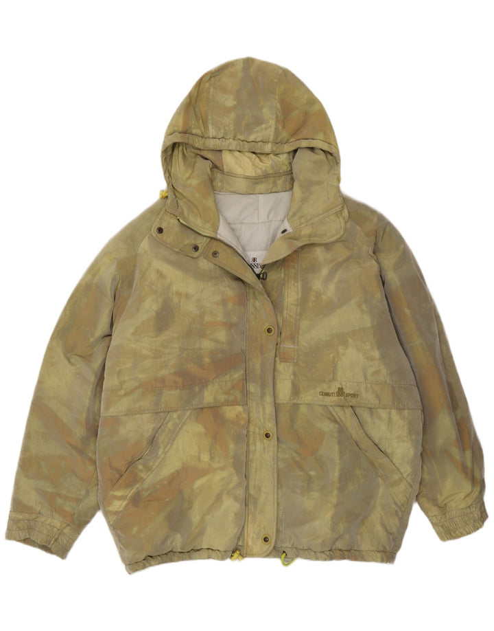Cerruti 1881 Veste matelassée surdimensionnée à capuche pour femme IT 46 Large Kaki