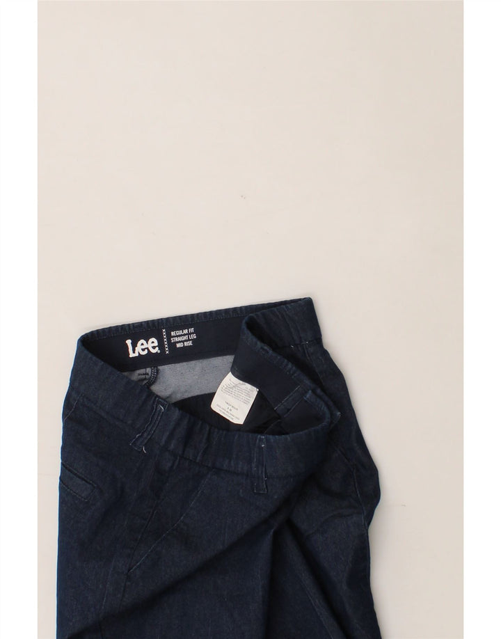 LEE Womens Mid Rise Chino Trousers US 8 Medium W30 L30 Navy Blue Vintage Lee and Second-Hand Lee from Messina Hembry 