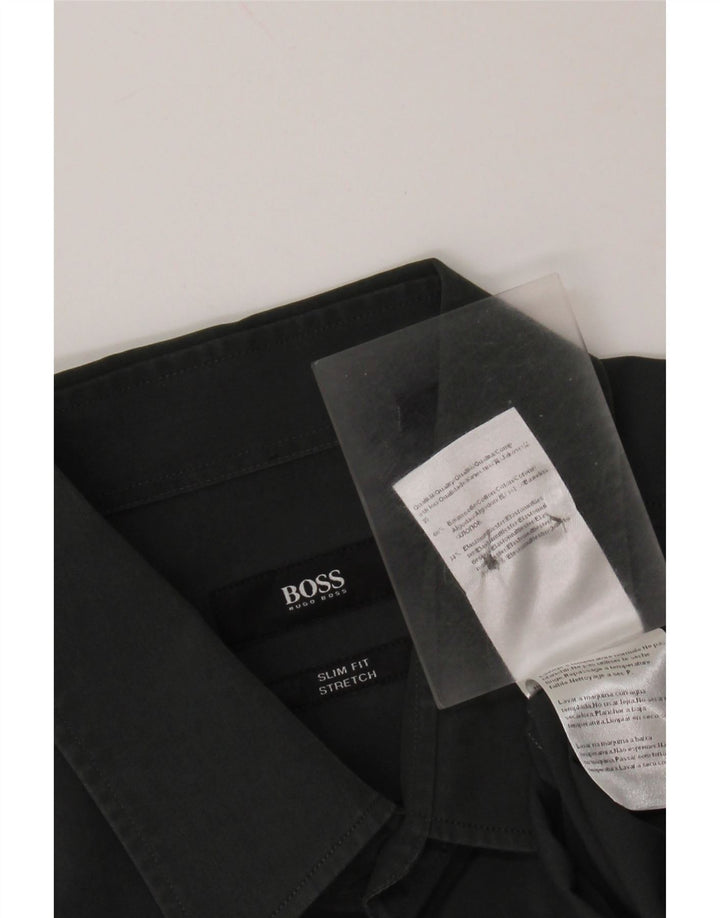 HUGO BOSS Chemise slim fit homme taille 40 coton vert moyen