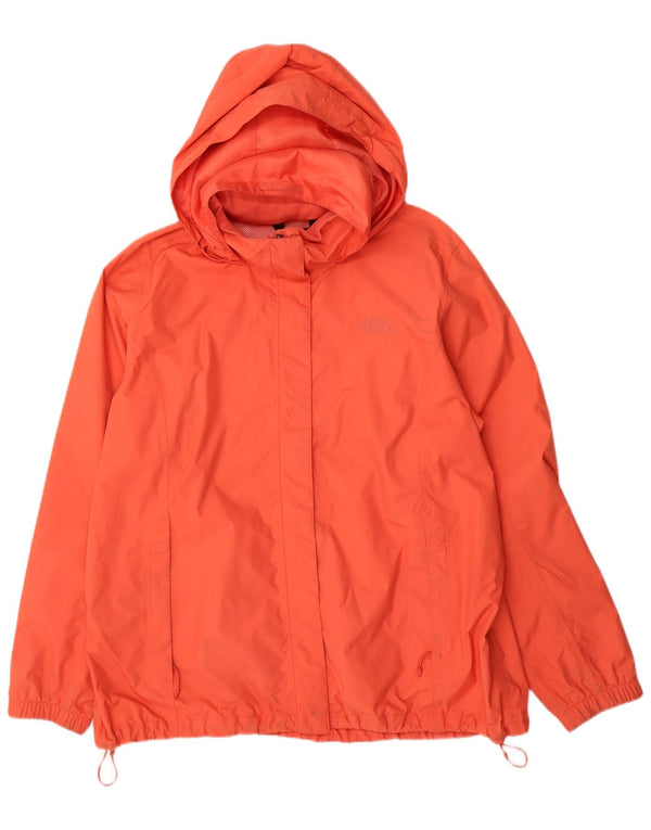 THE NORTH FACE Veste de pluie à capuche pour femme UK 20 2XL Orange Nylon