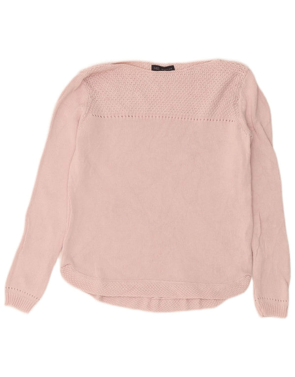 Marks & Spencer Pull surdimensionné à col bateau pour femme UK 10 Petit Rose