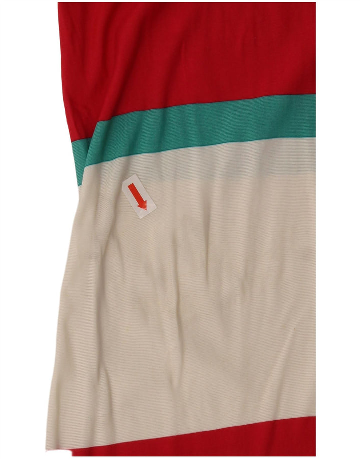 Byblos Robe basique sans manches pour femme UK 10 Petites rayures multicolores