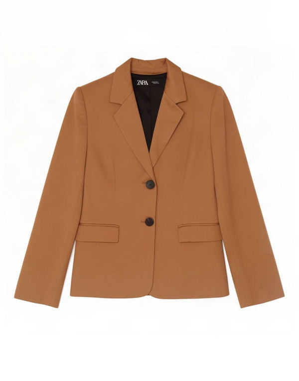Marks & Spencer Veste blazer à 2 boutons pour femme UK 4 XS Marron Viscose