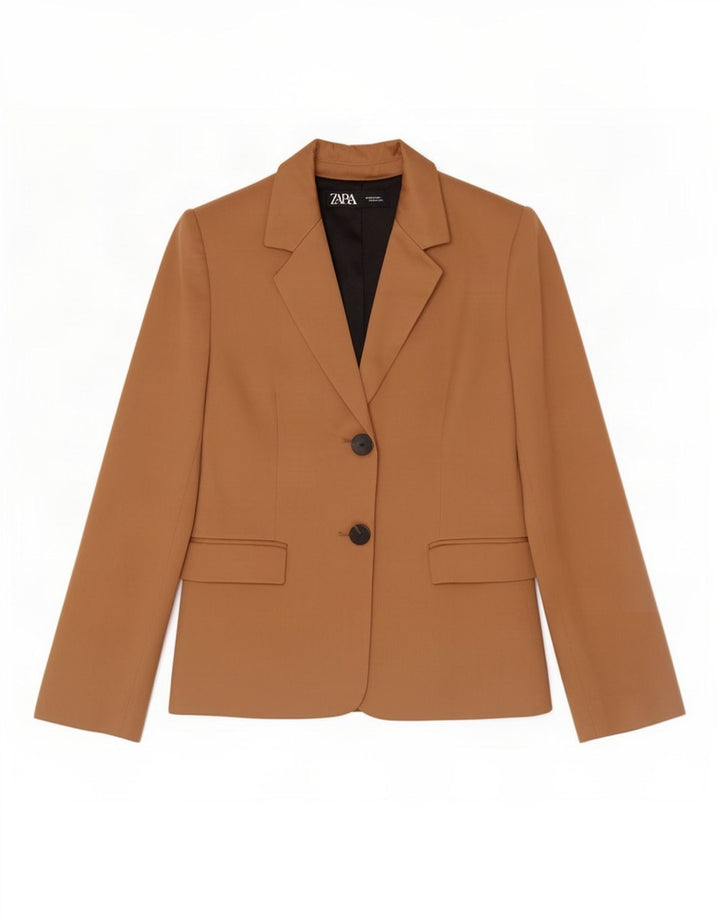 Marks & Spencer Veste blazer à 2 boutons pour femme UK 4 XS Marron Viscose