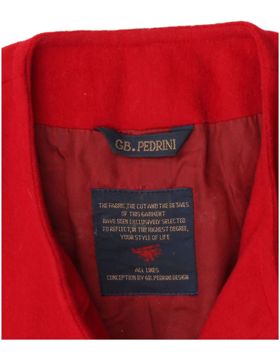 GB.PEDRINI Veste blazer à 4 boutons pour femme UK 12 Rouge moyen