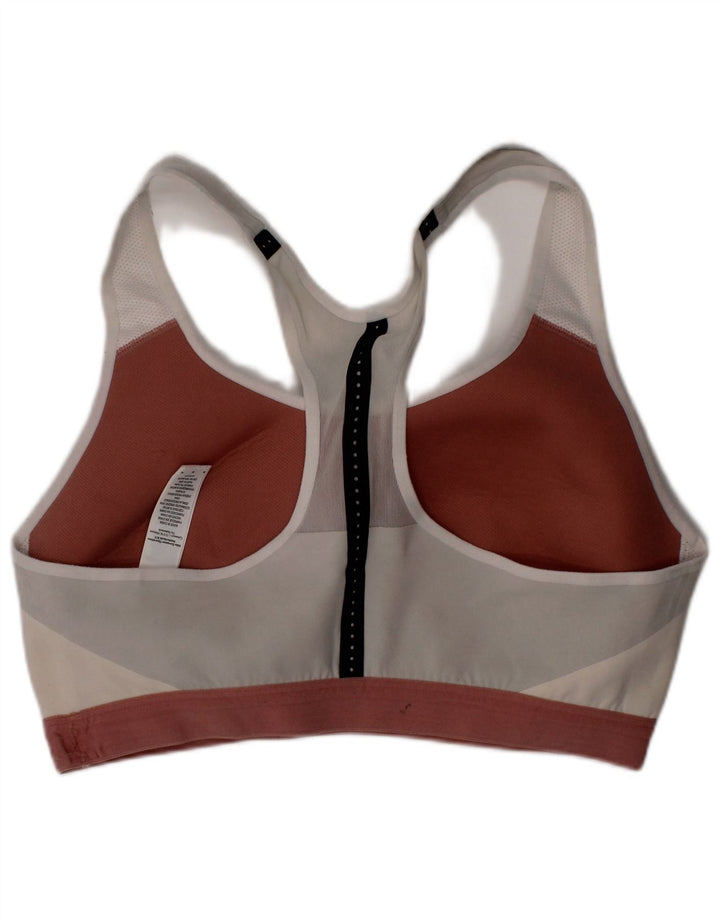Nike Haut de soutien-gorge de sport Dri Fit pour femme en nylon blanc cassé moyen