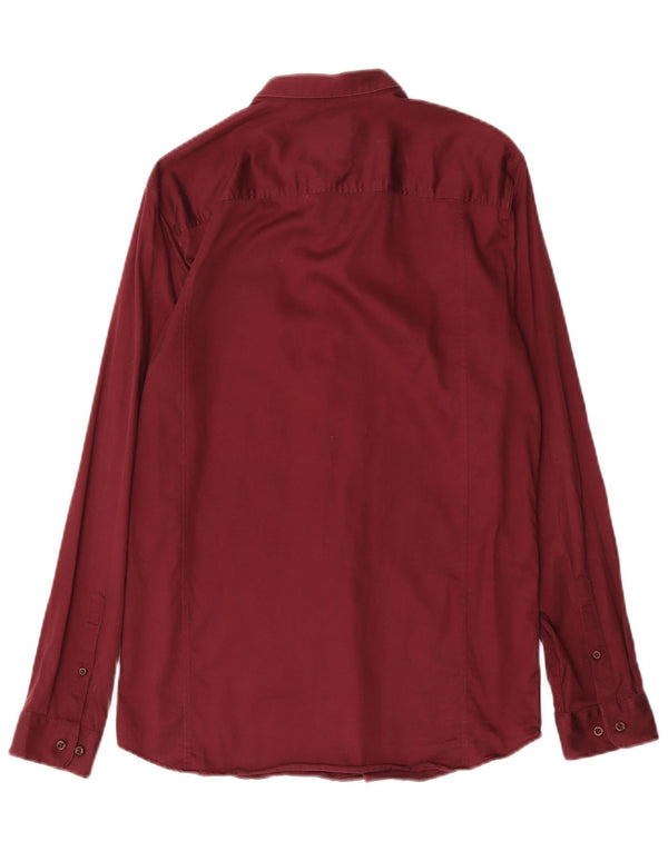 Jack & Jones Chemise Homme Taille 40 Coton Bordeaux Moyen