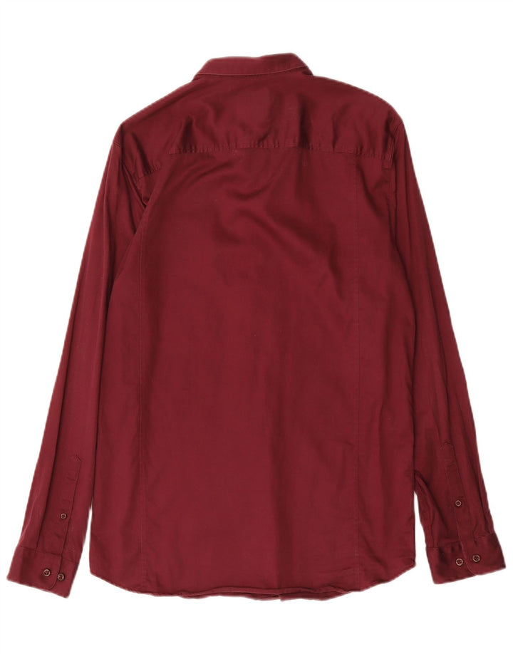 Jack & Jones Chemise Homme Taille 40 Coton Bordeaux Moyen