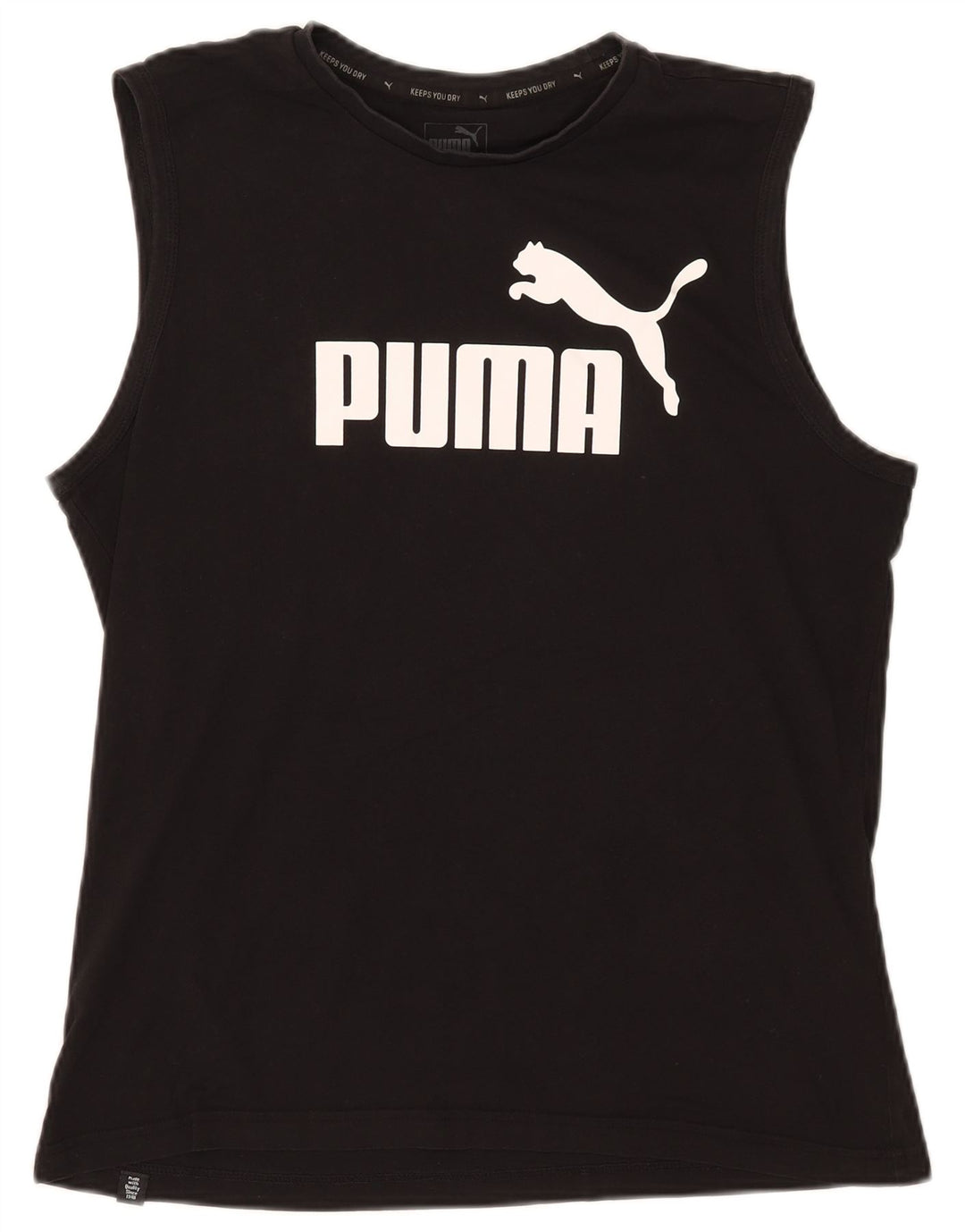 Puma Débardeur graphique pour hommes, grand, noir, coton