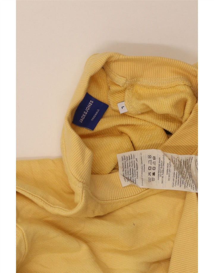 Jack & Jones Sweat-shirt graphique pour homme en coton jaune moyen