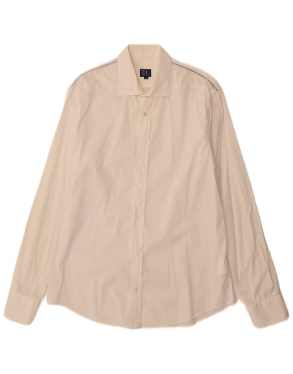 Trussardi Jeans Chemise Homme Blanc Moyen Coton