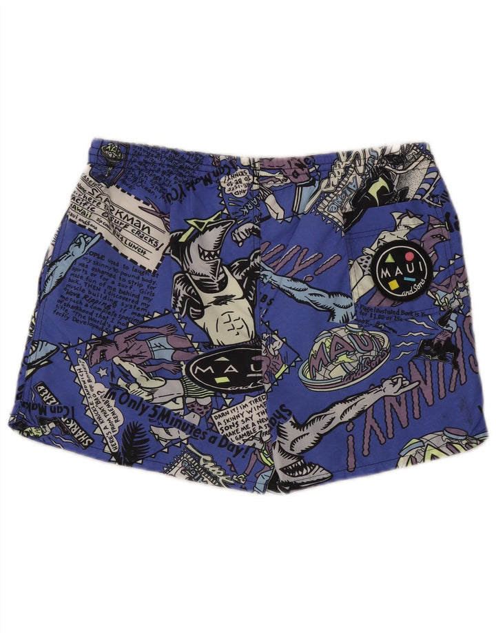 Maui and Sons Short de Bain Graphique Homme Bleu Moyen Nylon