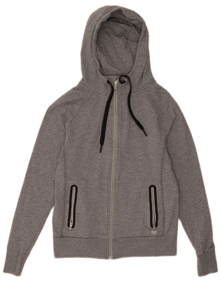 Marks & Spencer Pull à capuche zippé pour femme UK 8 Petit Gris Moucheté