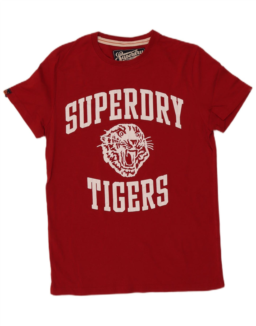 Superdry T-Shirt Tigers Graphic Homme Rouge Moyen Coton