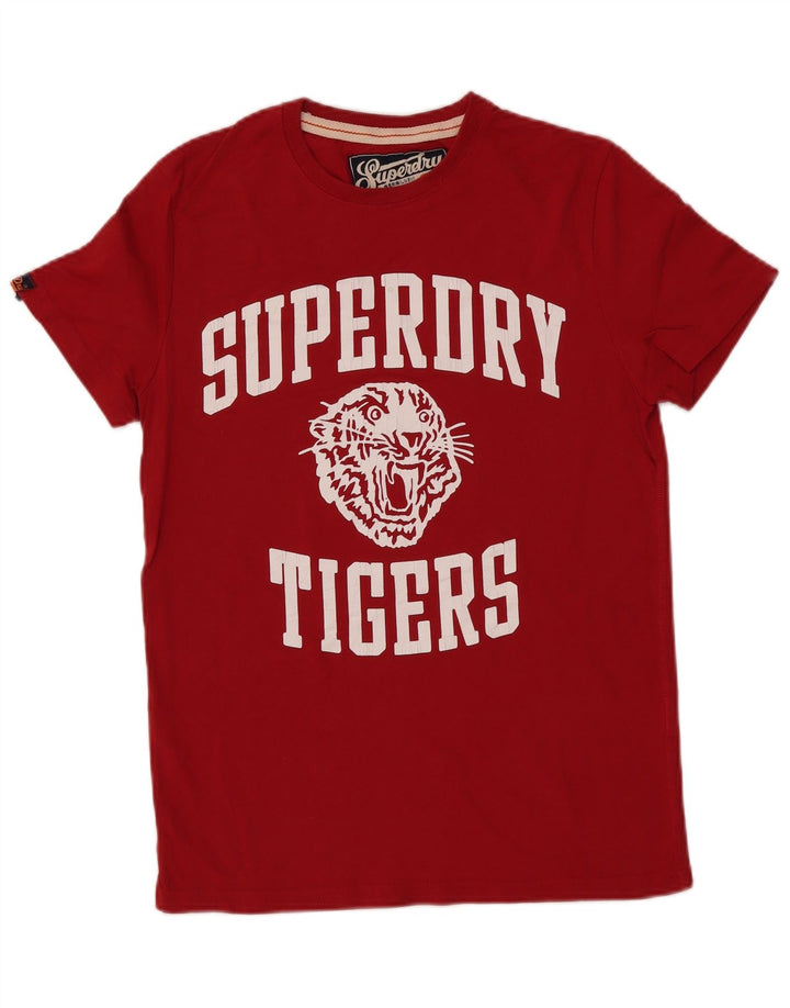 Superdry T-Shirt Tigers Graphic Homme Rouge Moyen Coton