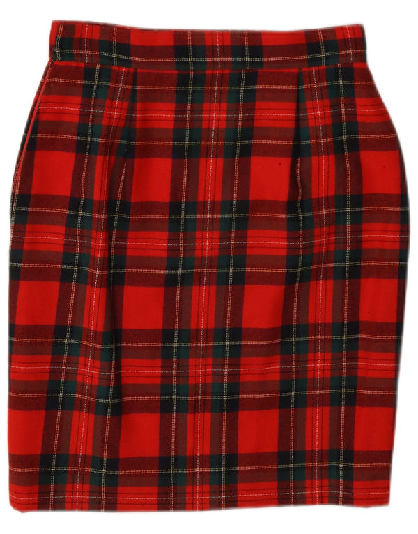 jupe crayon femme vintage W26 Petit Plaid Rouge