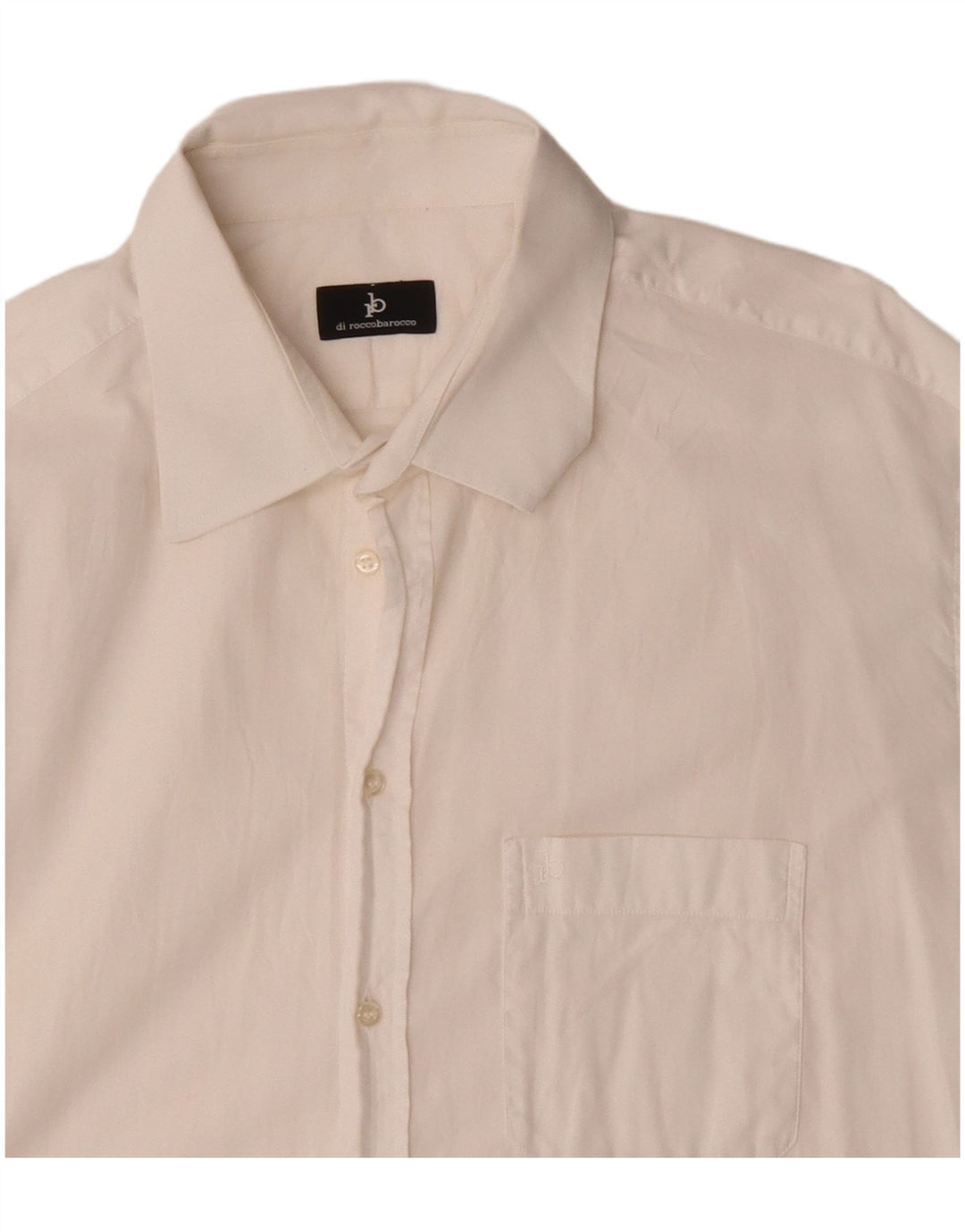 Roccobarocco Chemise Homme Taille 18 1/2 46 2XL Blanc