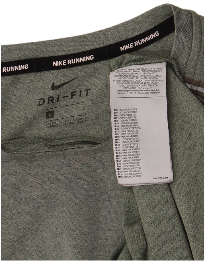 Nike Hommes Dri Fit T-Shirt Haut Large Vert Polyester