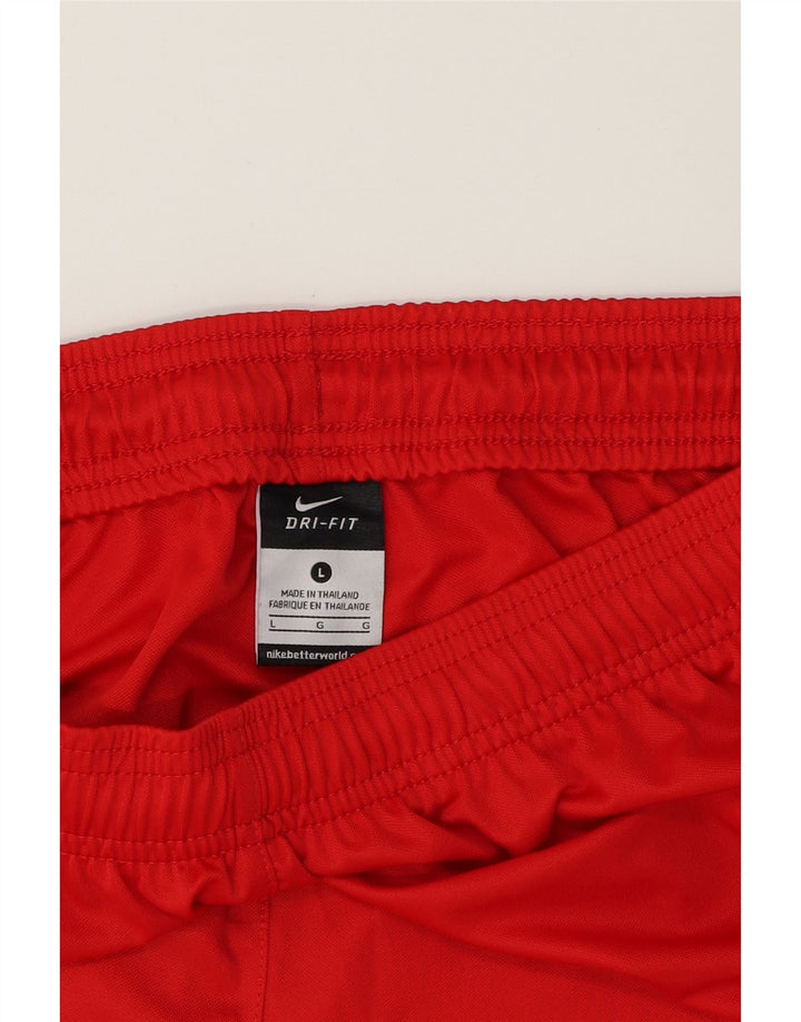 NIKE Womens Dri Fit Sport Shorts UK 14 Large  Red Polyester Vintage Nike and Second-Hand Nike from Messina Hembry 