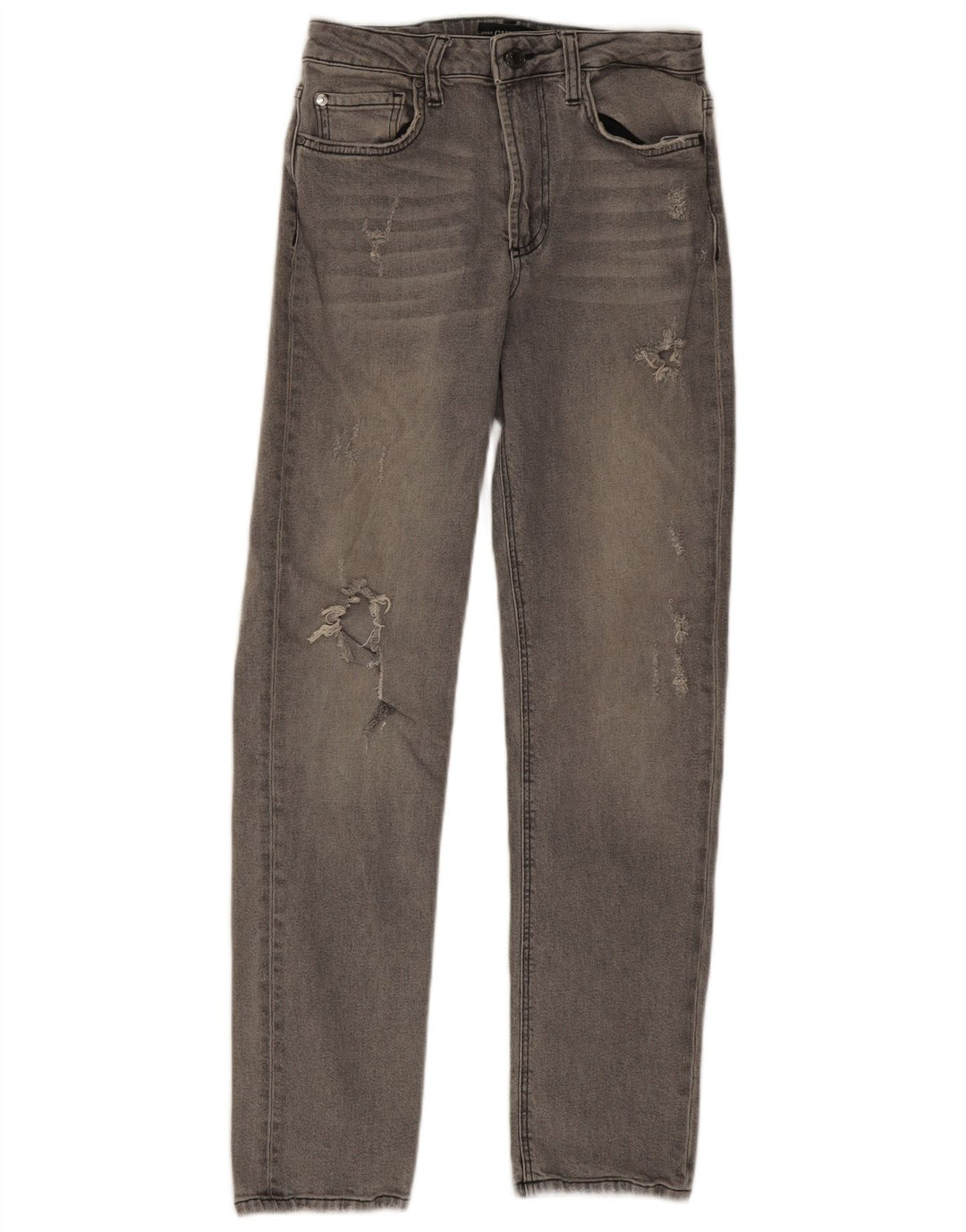 Guess Jean skinny droit effet vieilli W27 L28 gris polyester