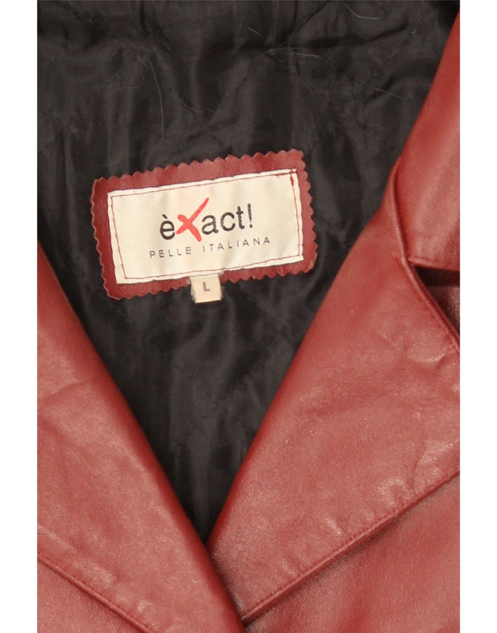 manteau en cuir femme vintage UK 14 Grand cuir marron