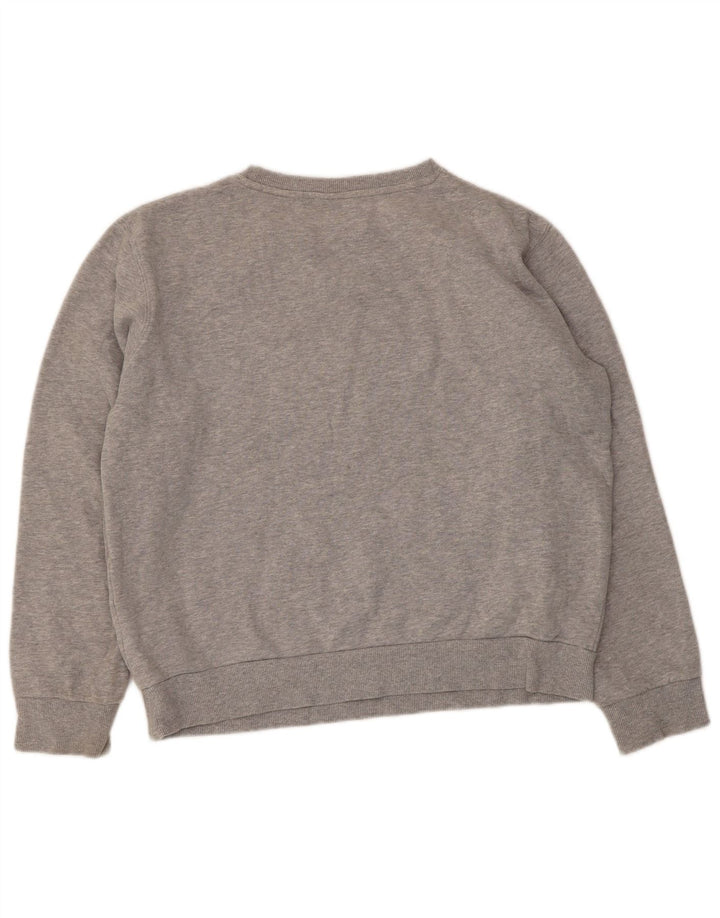 Ellesse Sweat-shirt surdimensionné graphique pour femme UK 10 Petit gris moucheté