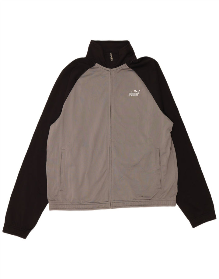 PUMA Veste de survêtement pour homme XL Gris Colorblock Polyester