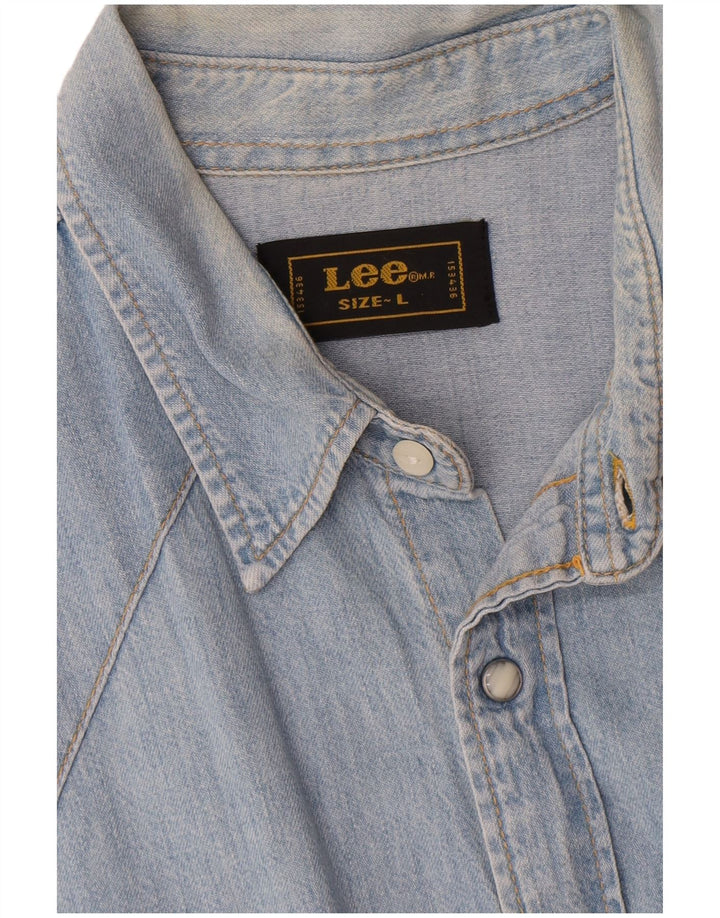 Lee Chemise en Jean Homme Large Bleu Coton