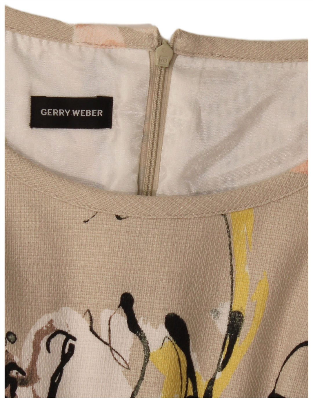 Gerry Weber Robe fourreau pour femme UK 12 Beige moyen floral