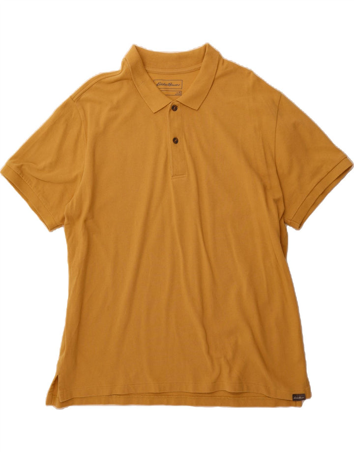EDDIE BAUER Mens Polo Shirt XL Yellow Cotton Vintage Eddie Bauer and Second-Hand Eddie Bauer from Messina Hembry 