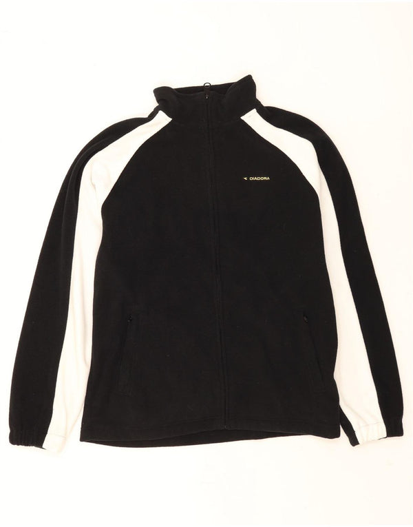 Diadora Veste Polaire Homme UK 40 Large Noir Colorblock Polyester
