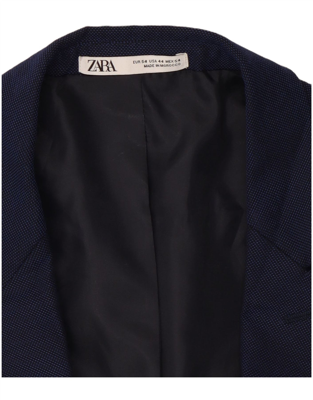 Zara Veste Blazer 1 Bouton Homme EU 54 XL Bleu Marine