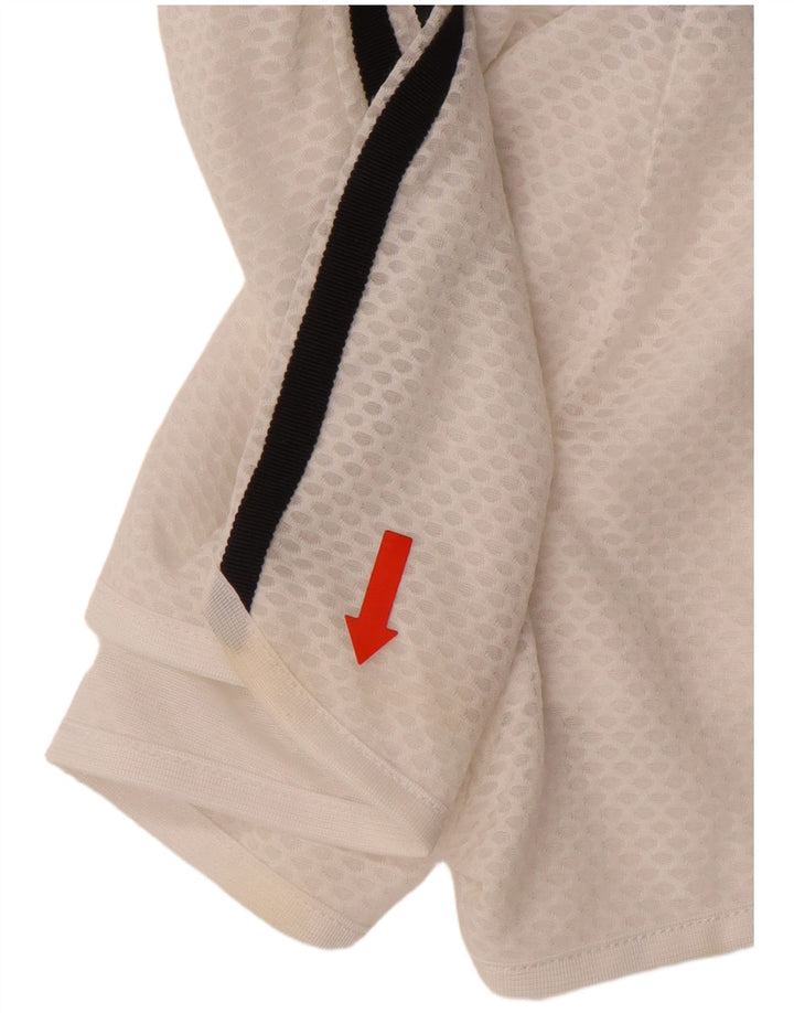 ADIDAS Short de sport pour femme UK 8 Small Blanc Polyester