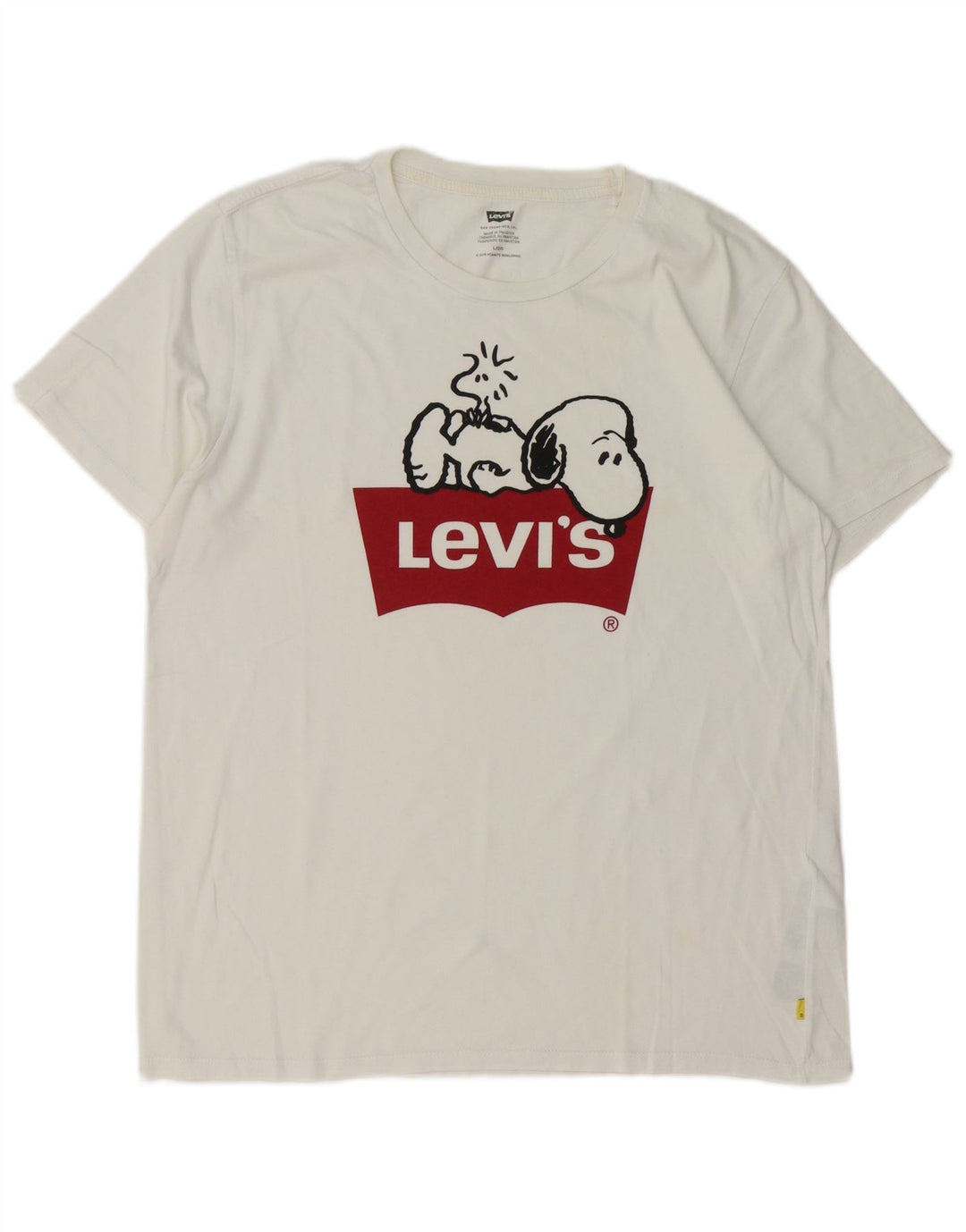 Levi's Tee-Shirt Peanuts Graphic Homme Blanc Large Coton