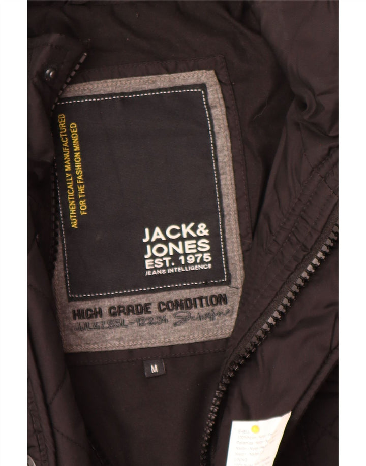 Jack & Jones Veste matelassée militaire pour homme UK 38 Medium Black Nylon