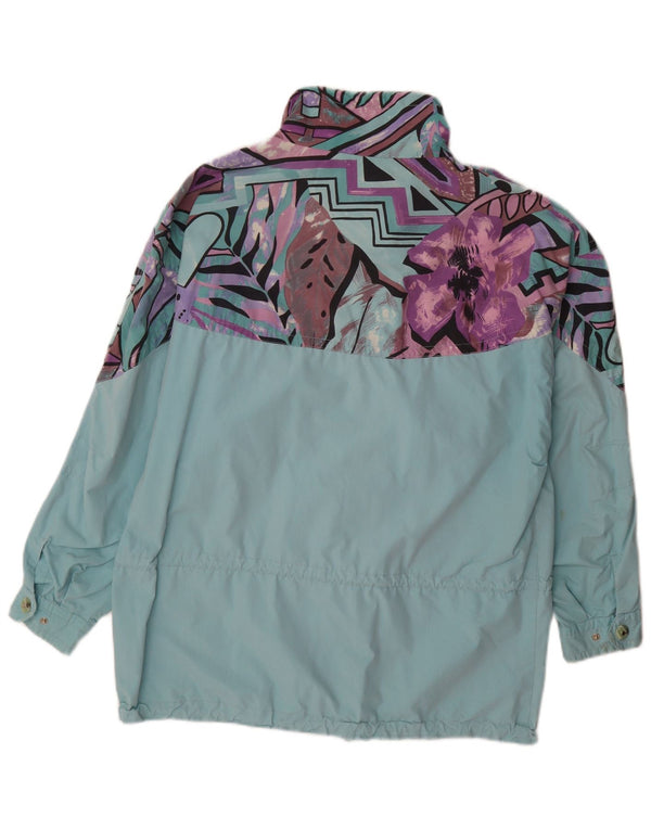 Maser M Imperméable surdimensionné pour femme UK 10 Petit Turquoise Géométrique