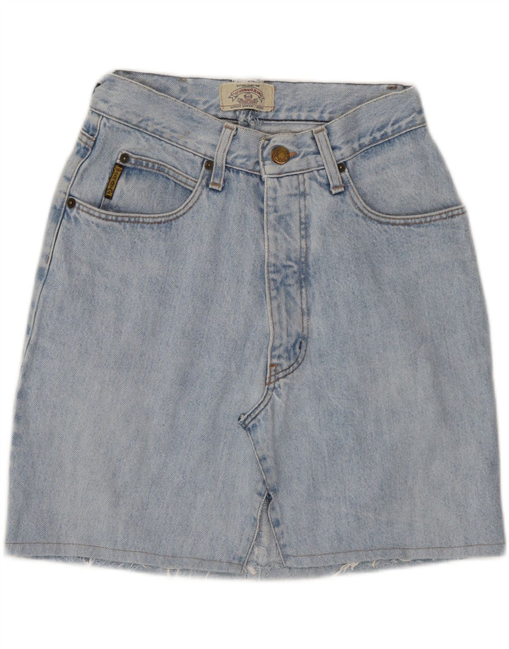 Armani Womens Denim Skirt W26 Small Blue