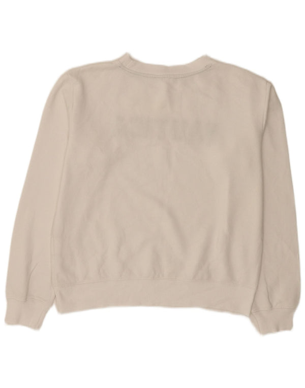 Nautica Sweat-shirt surdimensionné graphique pour femme UK 10 Petit coton blanc