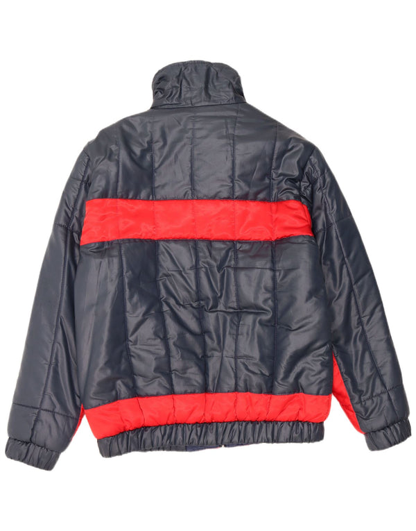veste rembourrée à capuche vintage pour homme EU 56 3XL Bleu Marine Colourblock Nylon