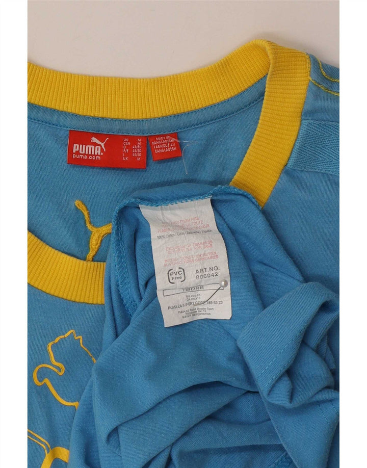 Puma Débardeur Graphic Homme Bleu Moyen Colourblock Cotton
