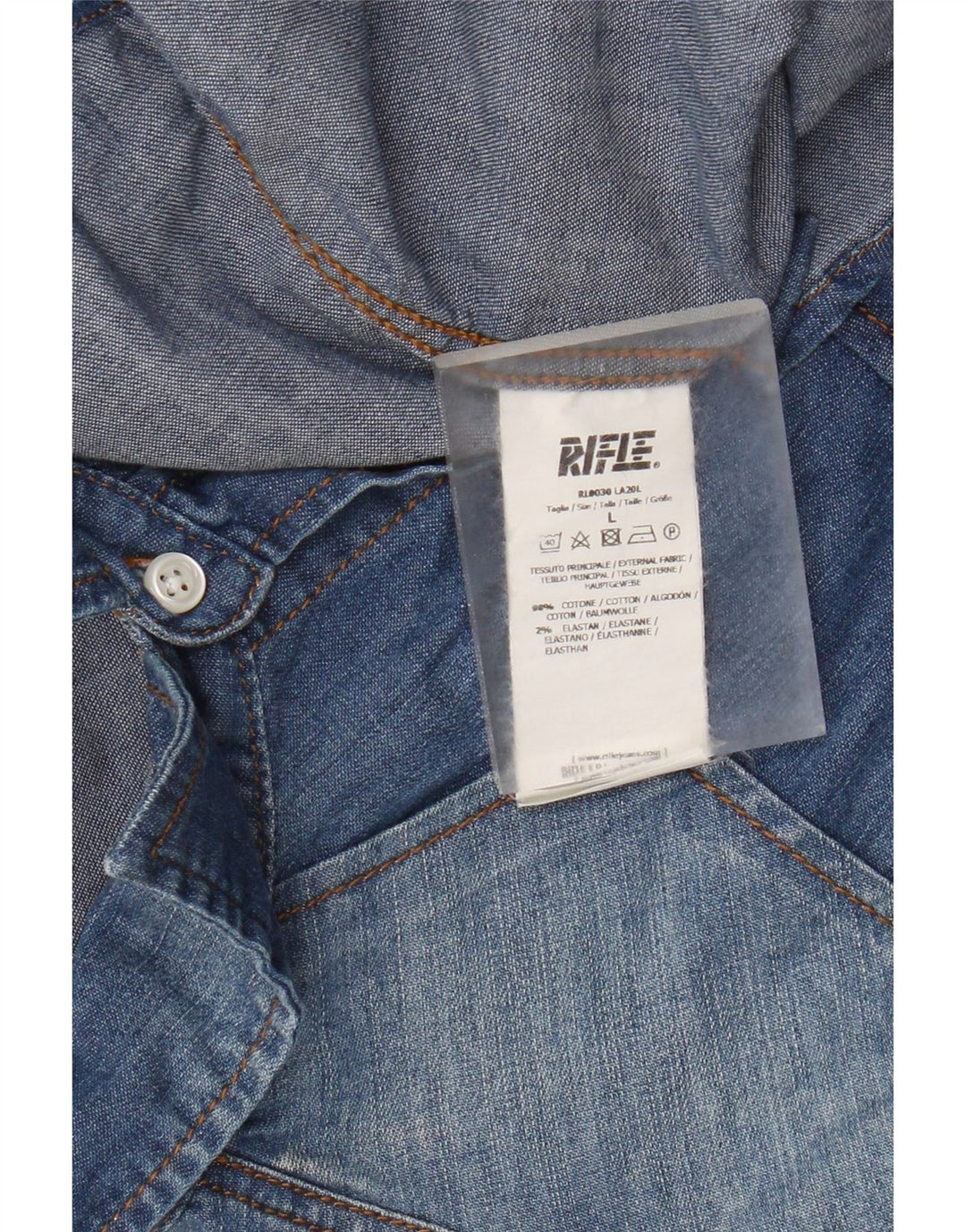 Chemise en jean pour hommes Rifle grand coton bleu