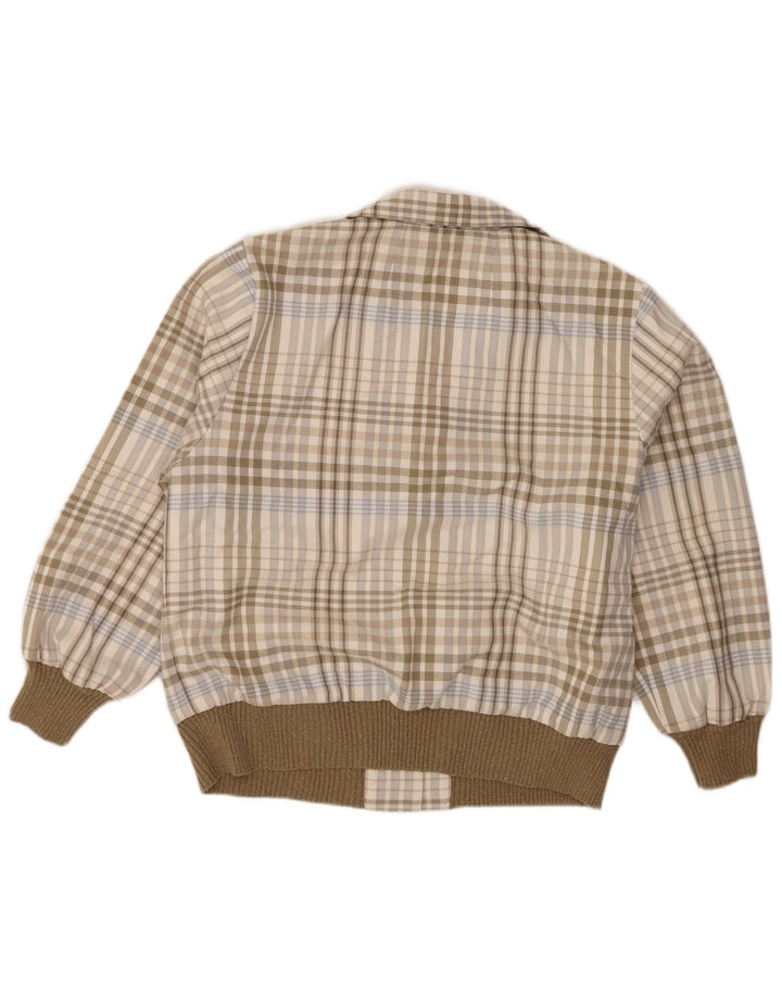 veste bomber femme vintage IT 44 Polyester à carreaux vert moyen