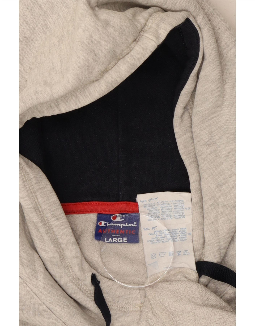 CHAMPION Pull à capuche graphique pour femme, grand coton gris