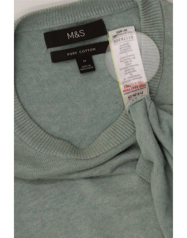 Marks & Spencer Pull Col Bateau Homme Vert Moyen Coton