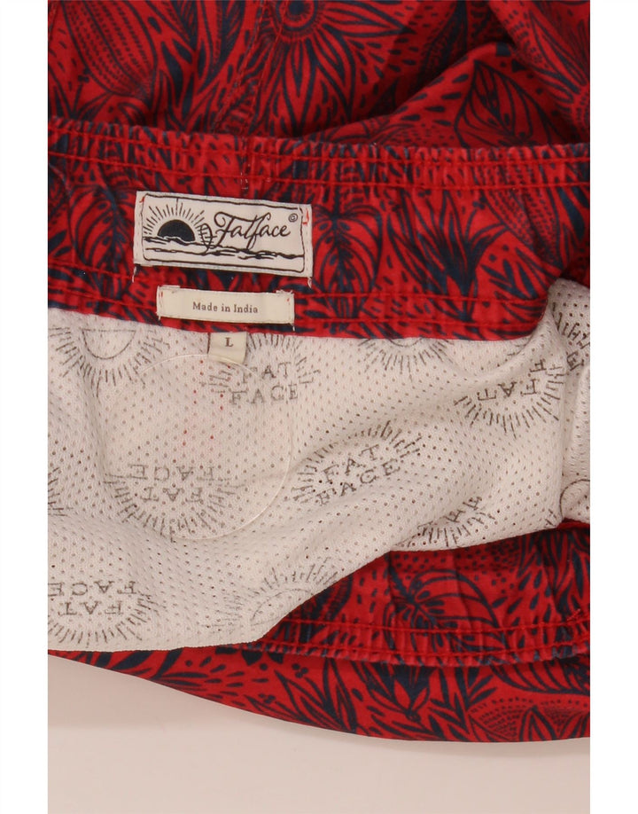 FAT FACE Short de Bain Homme Grand Rouge Floral