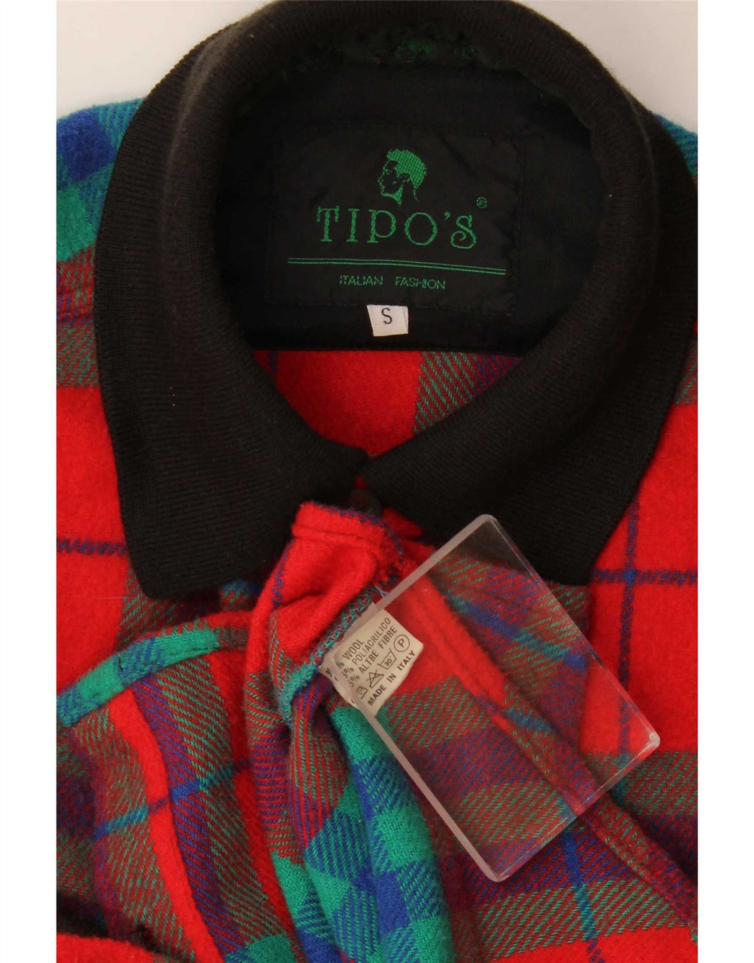 Tipo' S Chemise Flanelle Homme Petit Carreau Rouge Laine