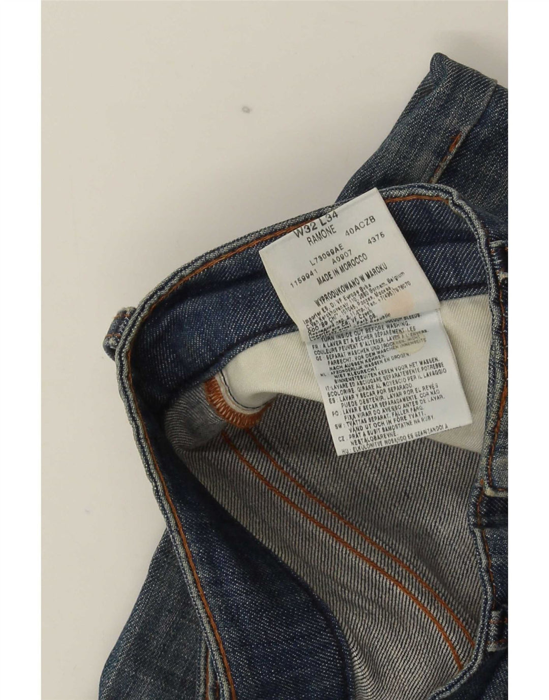 Lee Jean Slim Ramone W32 L26 Homme Bleu Coton