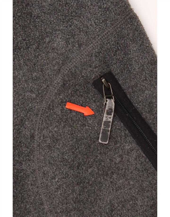 Gant Pull à Capuche Zippé Graphique Homme Gris Moyen Moucheté Polyester