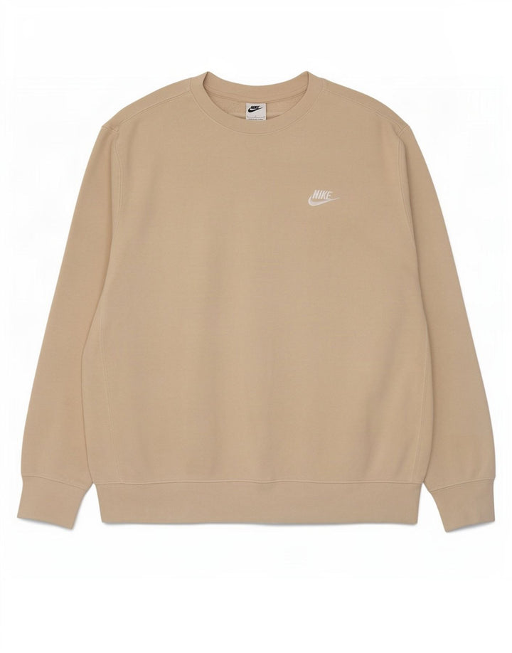 Nike Sweat-shirt pour homme en coton beige Taille L